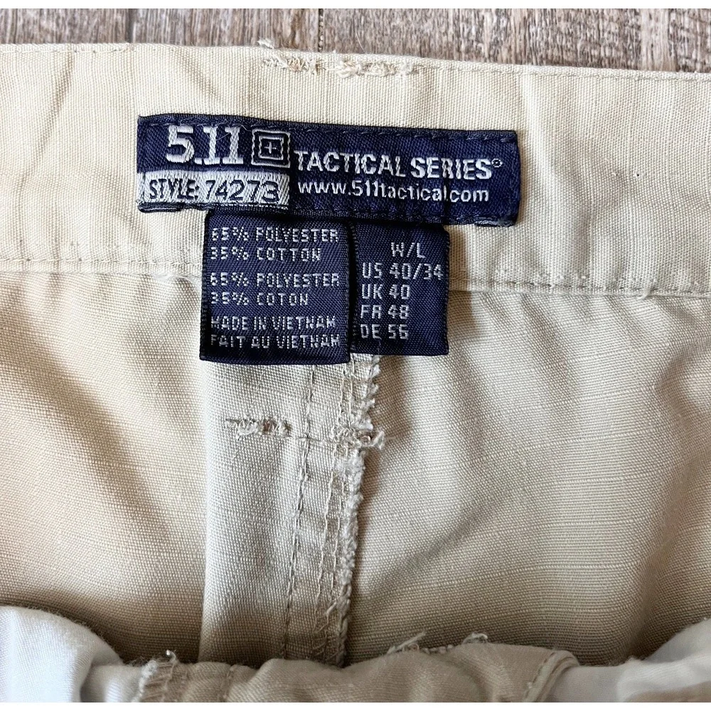 5.11 Tactical Series Utility‎ Cargo Pants in Tan Ripstop size 40/34 Men's